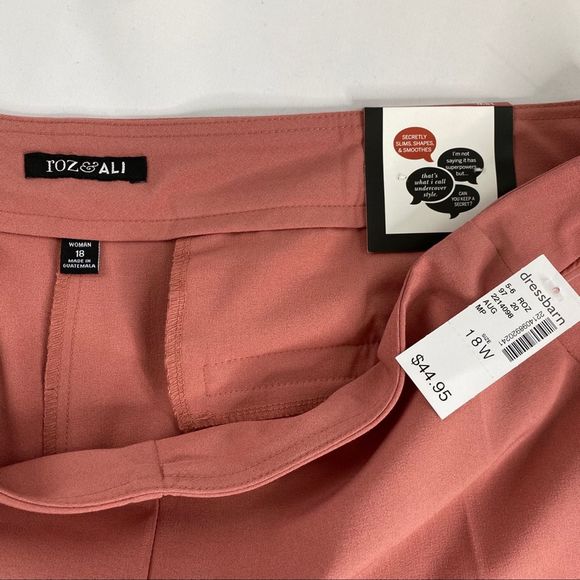 NWT Roz & Ali Trouser Stretch Tummy Control Pink - Picture 5 of 6